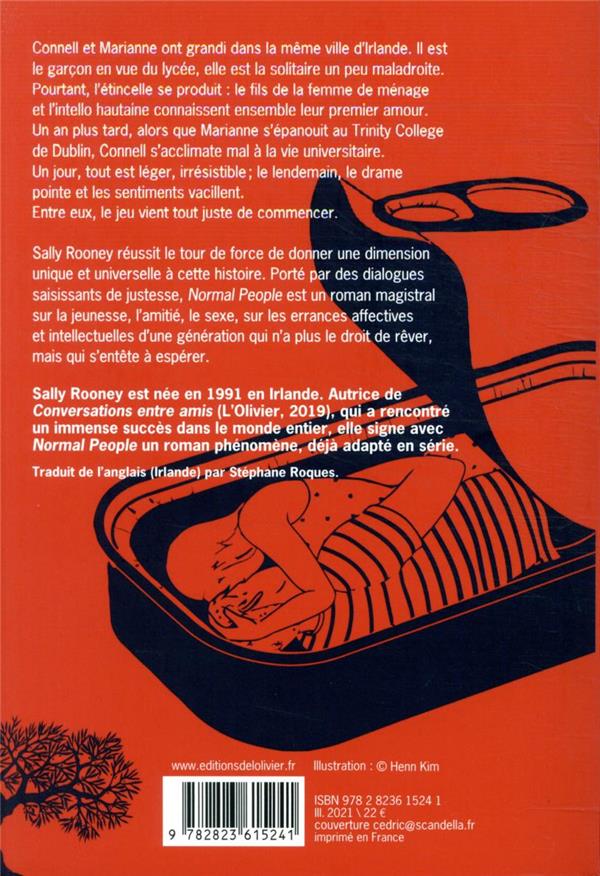 Quatrième de couverture de « Normal people »
