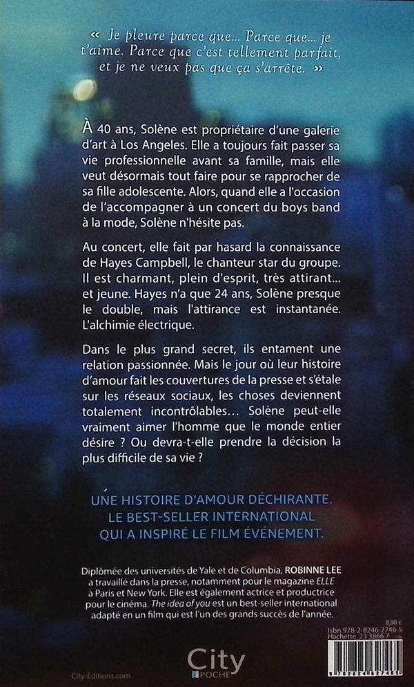 Quatrième de couverture de « The idea of you »
