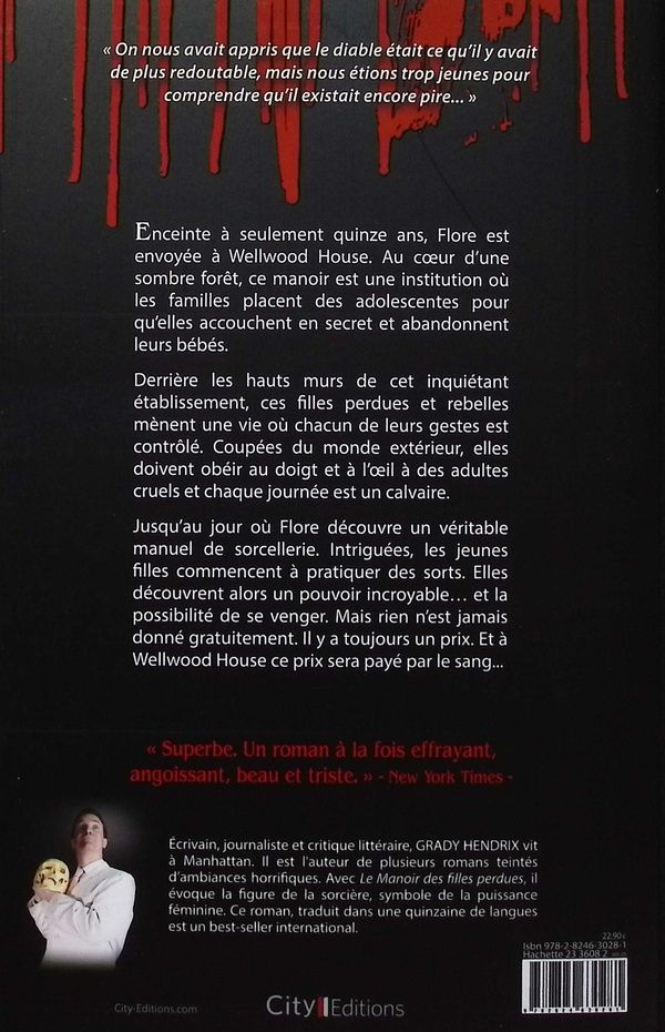 Quatrième de couverture de « LE MANOIR DES FILLES PERDUES »