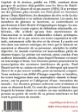 Quatrième de couverture de « Capitale de la douleur »