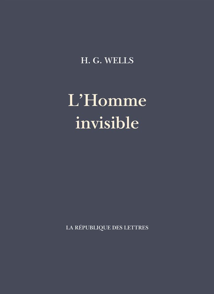 Couverture du livre « L'homme invisible » de H. G. Wells, librairie Les Contes Infusés à Corte