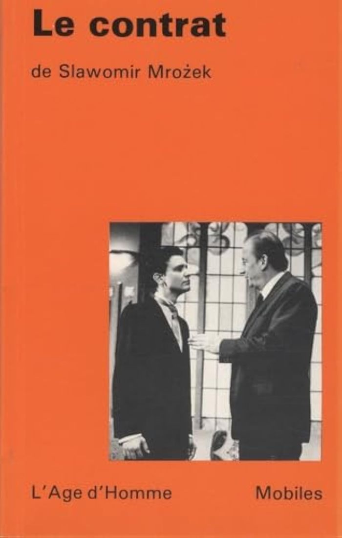 Couverture du livre « LE CONTRAT » de Slawomir Mrozek, librairie Les Contes Infusés à Corte