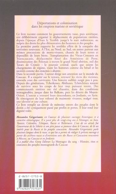 Quatrième de couverture de « LES DAMNES DE LA RUSSIE »