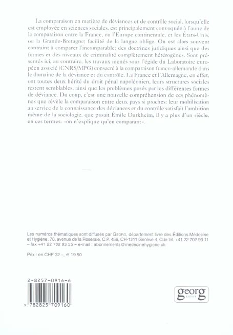 Quatrième de couverture de « DEVIANCES ET MODALITES DE CONTROLE »