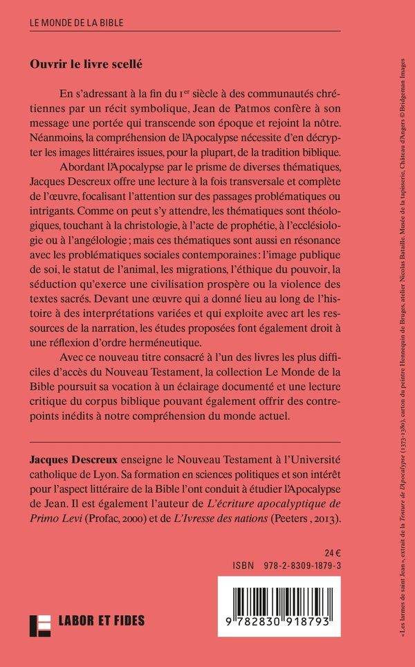 Quatrième de couverture de « Ouvrir le livre scellé : douze études sur l'"Apocalypse" de Jean »