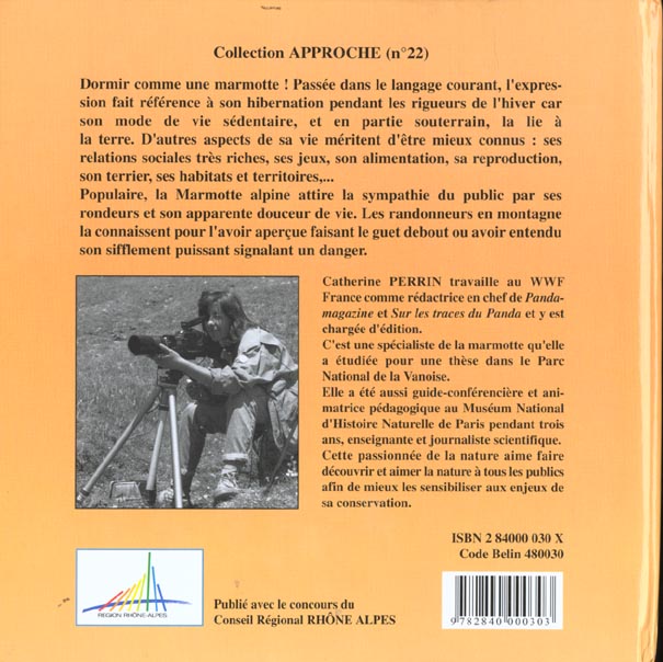 Quatrième de couverture de « LA MARMOTTE ALPINE - COLLECTION APPROCHE (N 22) »