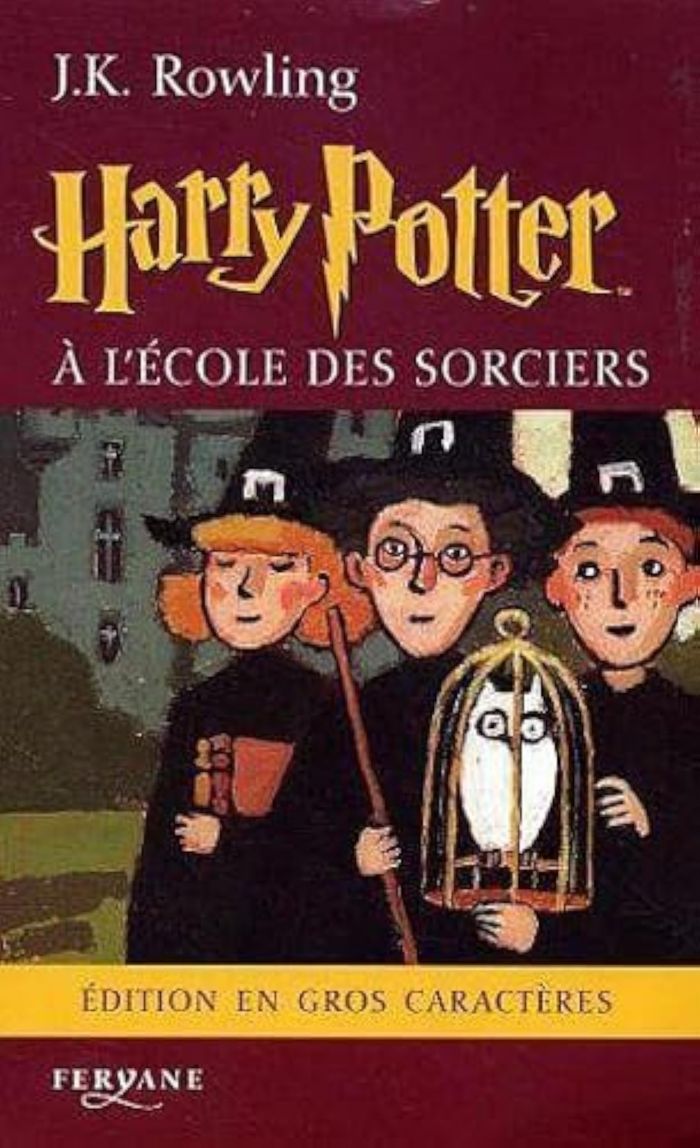 Couverture du livre « Harry Potter à l'école des sorciers » de J. K. Rowling, librairie Les Contes Infusés à Corte
