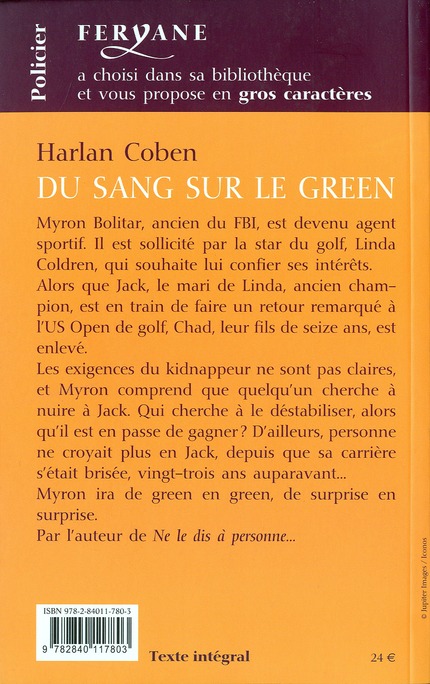 Quatrième de couverture de « Du sang sur le green »