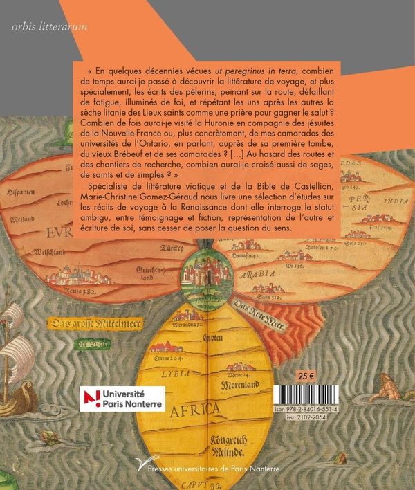 Quatrième de couverture de « Comme pèlerins et étrangers sur la Terre. Voyages et quête de sens à la Renaissance »
