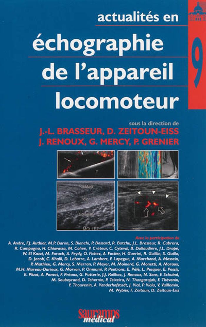 Couverture du livre « ACTUALITES EN ECHOGRAPHIE DE L'APPAREIL LOCOMOTEUR T 9 » de Brasseur/zeitou, librairie Les Contes Infusés à Corte