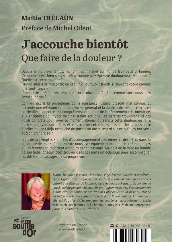 Quatrième de couverture de « J'accouche bientôt : Que faire de la douleur ? »
