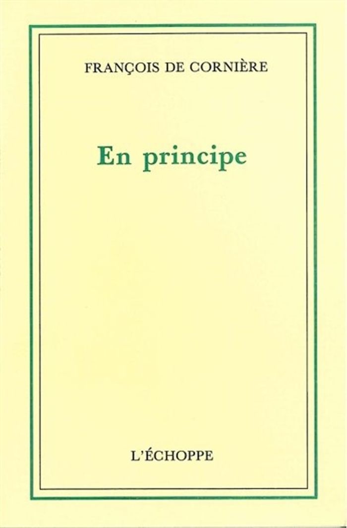 Couverture du livre « EN PRINCIPE », librairie Les Contes Infusés à Corte