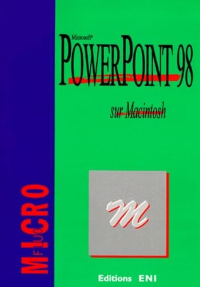 Couverture du livre « POWERPOINT 98 SUR MACINTOSH », librairie Les Contes Infusés à Corte