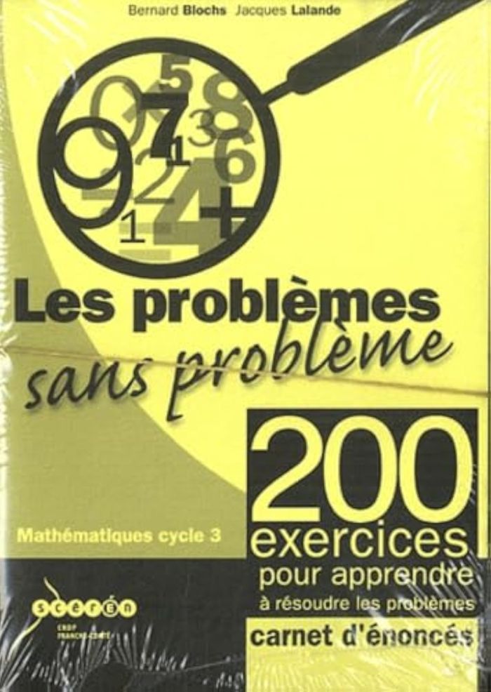 Couverture du livre « LES PROBLEMES SANS PROBLEME : CARNET D'ENONCES POUR L'ELEVE - LOT DE 10 », librairie Les Contes Infusés à Corte