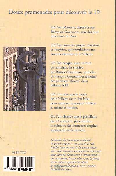 Quatrième de couverture de « LE GUIDE DU PROMENEUR 19EME ARRONDISSEMENT »