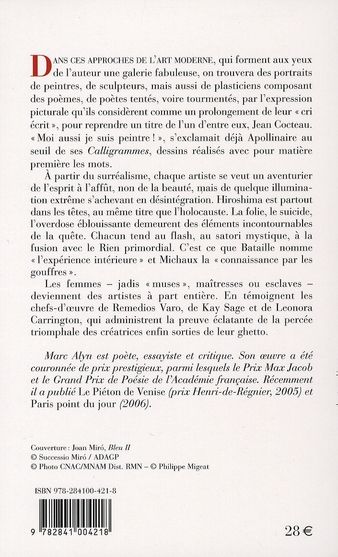 Quatrième de couverture de « APPROCHES DE L'ART MODERNE »