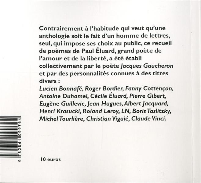 Quatrième de couverture de « Poèmes d'amour et de liberté »