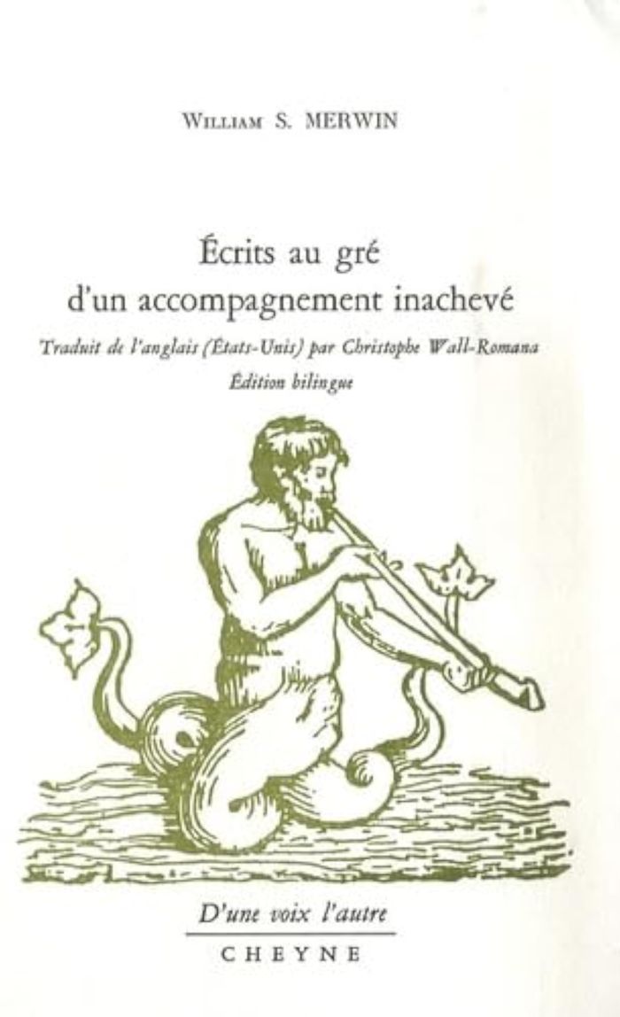 Couverture du livre « ECRITS AU GRE D'UN ACCOMPAGNEMENT INACHEVE » de S. Merwin William, librairie Les Contes Infusés à Corte