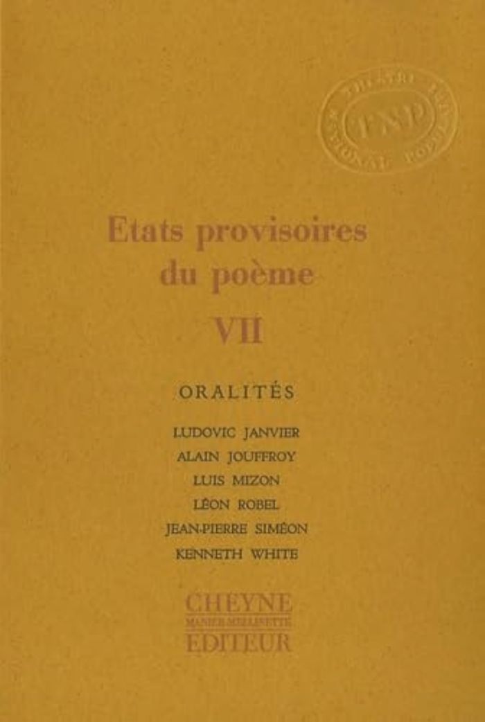 Couverture du livre « États provisoires du poème » de Tahar Ben Jelloun, librairie Les Contes Infusés à Corte