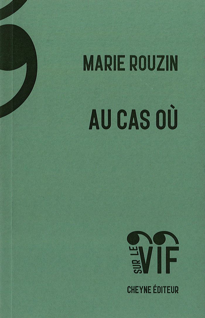 Couverture du livre « Au cas où » de Marie Rouzin, librairie Les Contes Infusés à Corte
