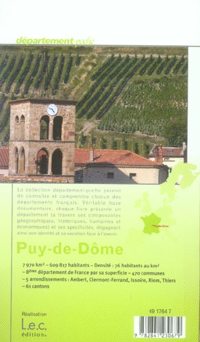 Quatrième de couverture de « PUY DE DOME »
