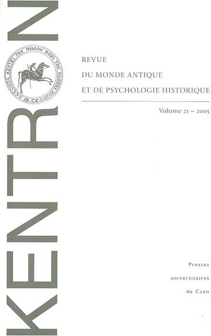 Couverture du livre « KENTRON 21, 2005 », librairie Les Contes Infusés à Corte