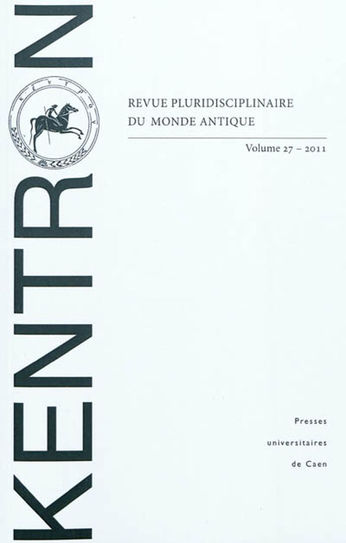 Couverture du livre « KENTRON, N 27/2011 » de Xxx, librairie Les Contes Infusés à Corte