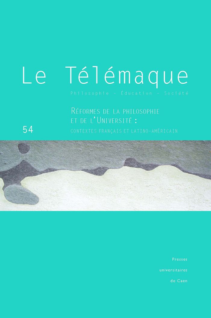 Couverture du livre « LE TELEMAQUE, N  54/2018 » de Brigitte Frelat-Kahn, librairie Les Contes Infusés à Corte