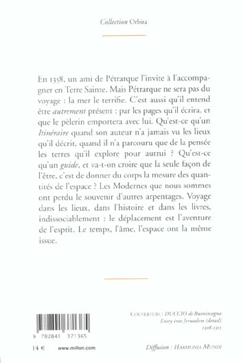 Quatrième de couverture de « ITINERAIRE DE GENES A JERUSALEM ET A LA TERRE SAINTE »