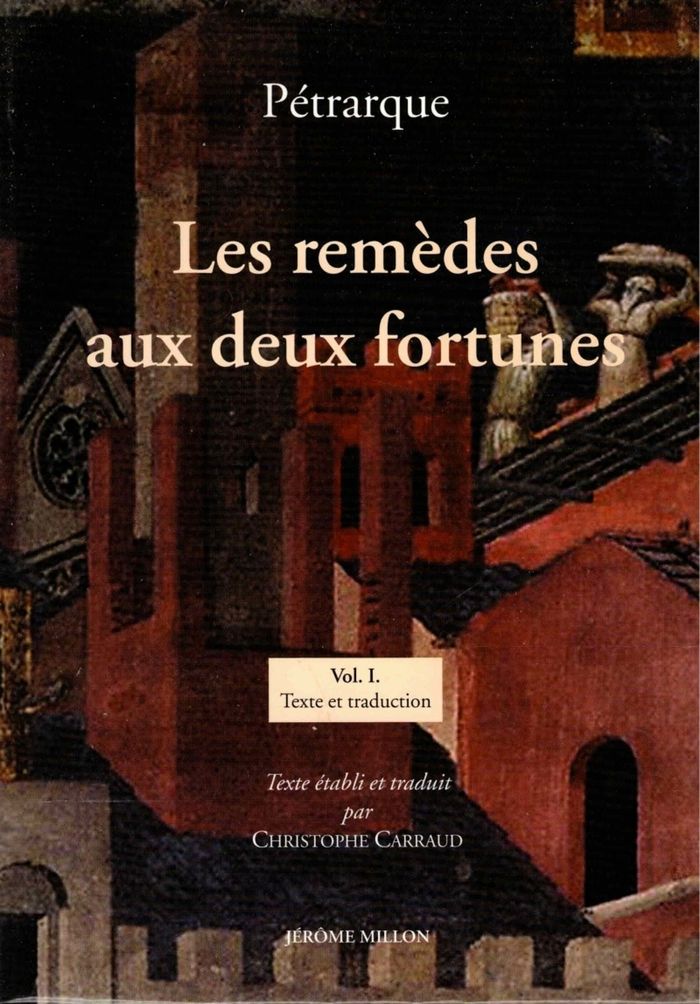 Couverture du livre « LES REMEDES AUX DEUX FORTUNES » de Petrarque, librairie Les Contes Infusés à Corte