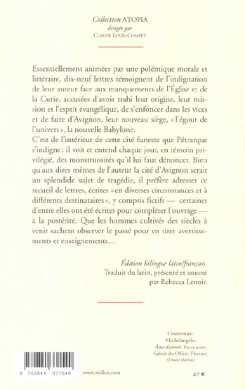 Quatrième de couverture de « SANS TITRE »