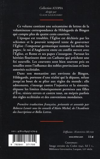 Quatrième de couverture de « LETTRES »