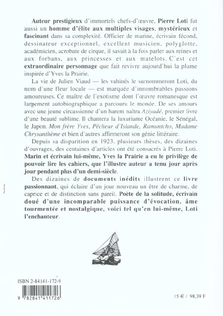 Quatrième de couverture de « VRAI VISAGE DE PIERRE LOTI »