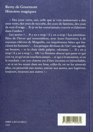 Quatrième de couverture de « HISTOIRES MAGIQUES »