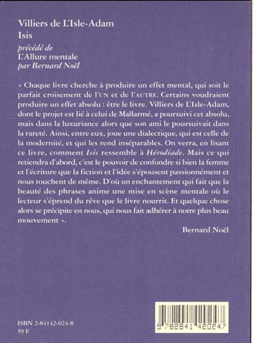 Quatrième de couverture de « ISIS »