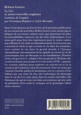 Quatrième de couverture de « LE CRI »