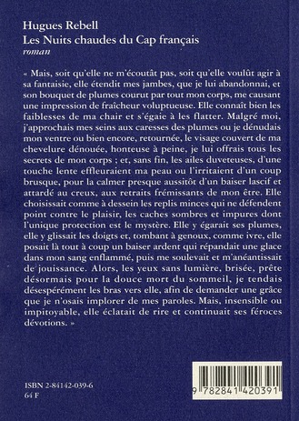 Quatrième de couverture de « LES NUITS CHAUDES DU CAP FRANCAIS »