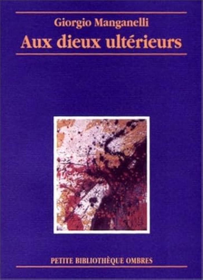 Couverture du livre « AUX DIEUX ULTERIEURS » de Giorgio Manganelli, librairie Les Contes Infusés à Corte