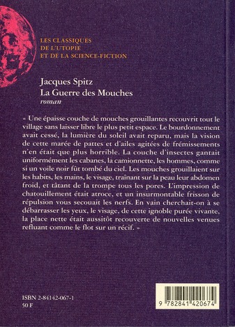 Quatrième de couverture de « LA GUERRE DES MOUCHES »