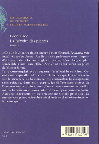 Quatrième de couverture de « LA REVOLTE DES PIERRES »