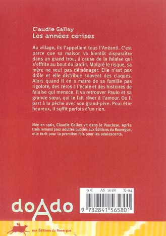 Quatrième de couverture de « Les années cerises »
