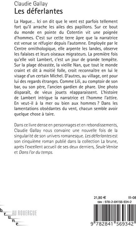 Quatrième de couverture de « Les déferlantes »