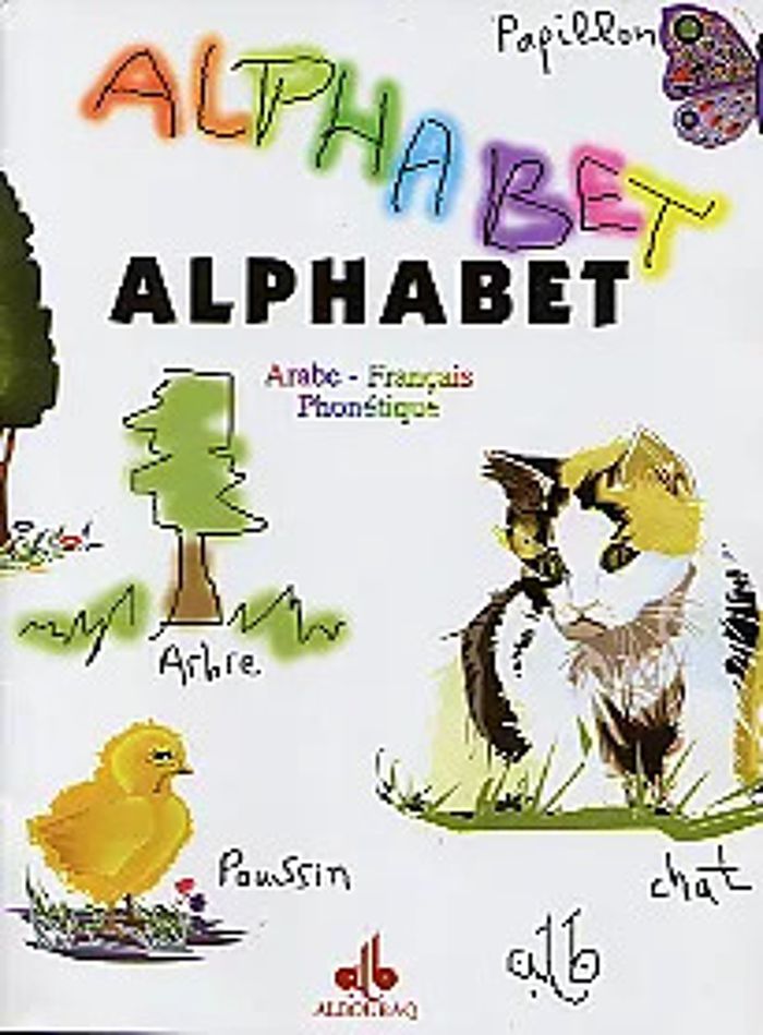 Couverture du livre « ALPHABET : AR-FR-PHONETIQUE », librairie Les Contes Infusés à Corte