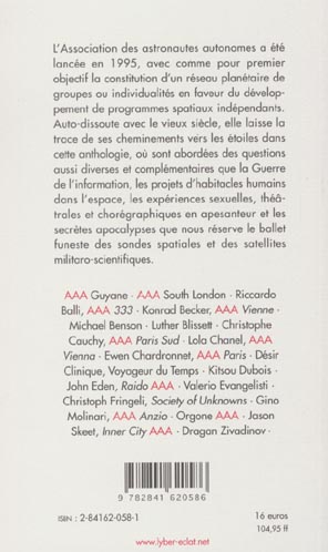 Quatrième de couverture de « QUITTER LA GRAVITE »