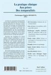 Quatrième de couverture de « La pratique clinique aux prises des temporalités »