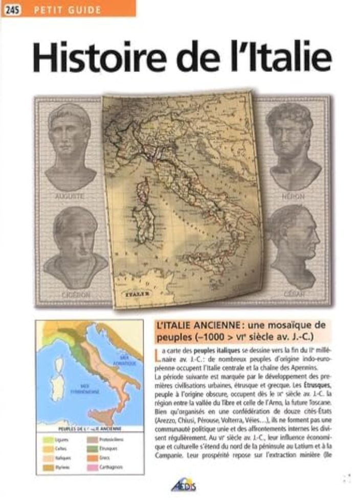 Couverture du livre « HISTOIRE DE L'ITALIE » de Collectif, librairie Les Contes Infusés à Corte