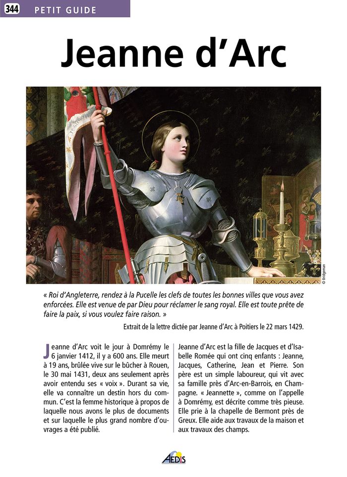 Couverture du livre « JEANNE D'ARC » de Collectif, librairie Les Contes Infusés à Corte