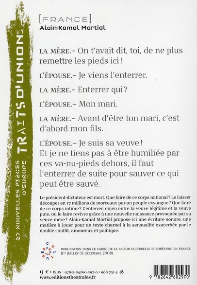 Quatrième de couverture de « LES VEUVES »