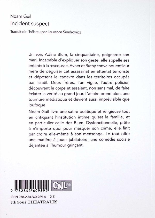 Quatrième de couverture de « Incident suspect »