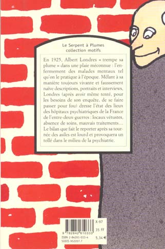 Quatrième de couverture de « CHEZ LES FOUS - RECIT »